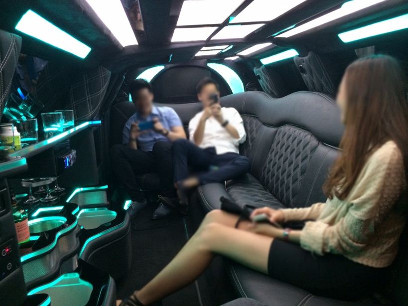 seating inside limo 2