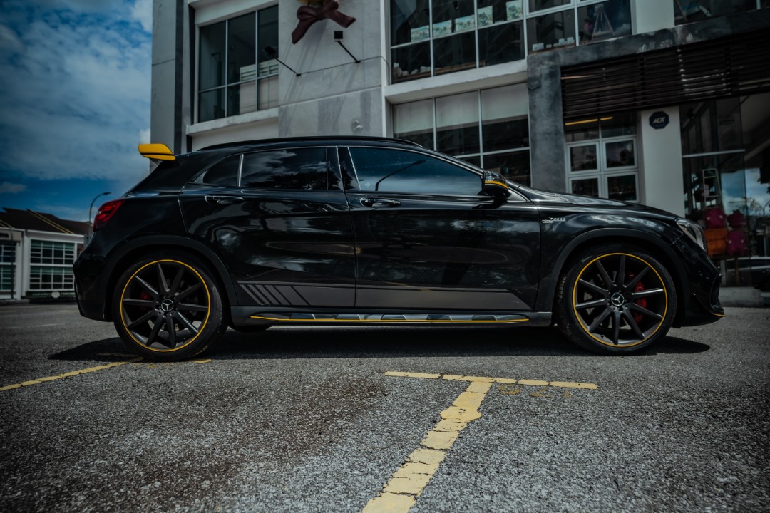 Mercedes GLA45 AMG side black view