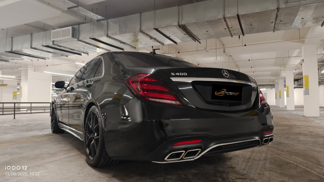 Mercedes Benz S400h (Black) with S63 AMG Bodykit - Image 4